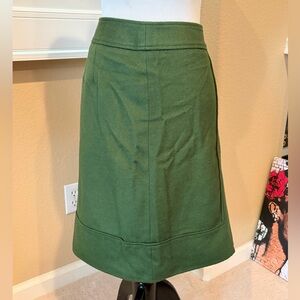 Ann Taylor Classic Green A-Line Skirt